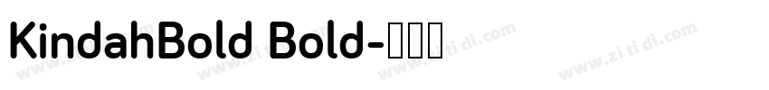 KindahBold Bold字体转换